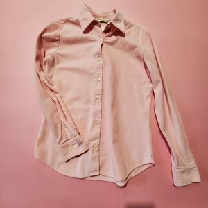 Eddie Bauer Light Pasetel Spring Long Sleeve Corduroy Button Up Top